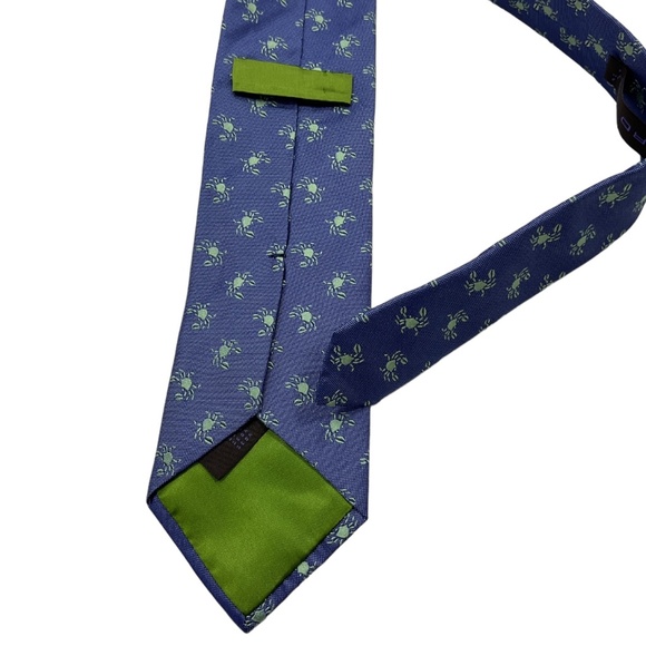 ETRO Blue Crab Silk LUXURY Tie ITALY - Picture 2 of 5